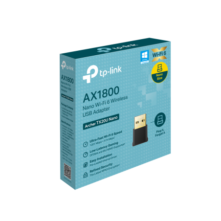 Adaptador TP‑Link Archer TX20U Nano AX1800